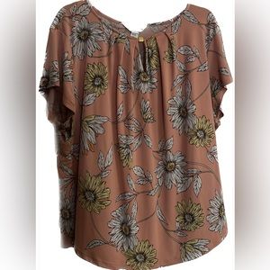 Pink and yellow top blouse